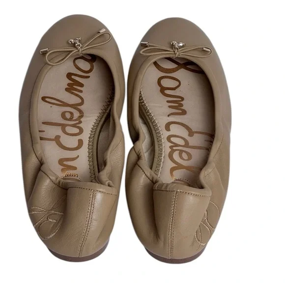 Sam Edelman Women's Felicia soft Beige/Tan Ballet Leather Flats Size 7 - Picture 3 of 9